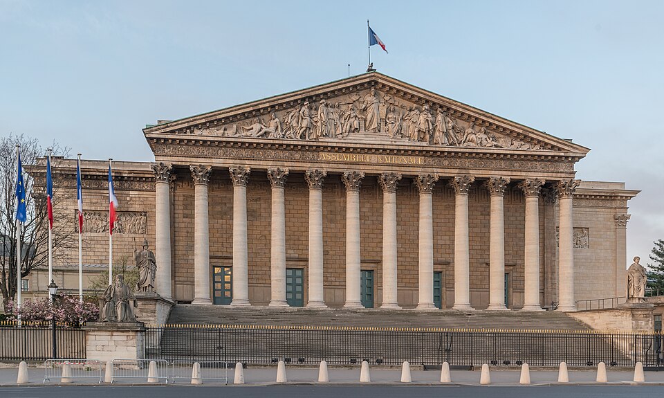 The Palais Bourbon, seat of the French National Assembly